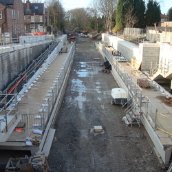 Metrolink South Manchester Line - Construction Works - February 2012