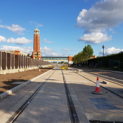 Metrolink Trafford Park line - Construction Works - August 2018
