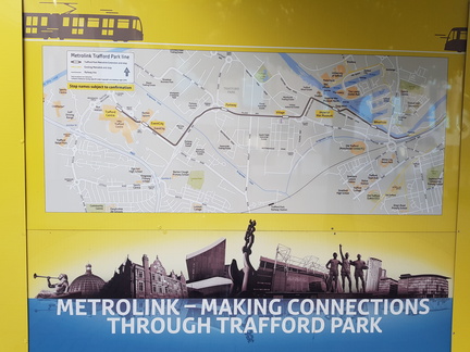 Trafford Park line route map