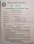 Locomotive and Railcar Pass